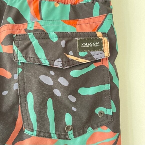 Boys Volcom Swin shorts tropical elastic waist swim trunks size X-large - Picture 6 of 9